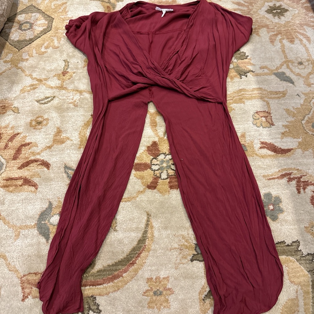 BCBG Elegant Burgundy unique top